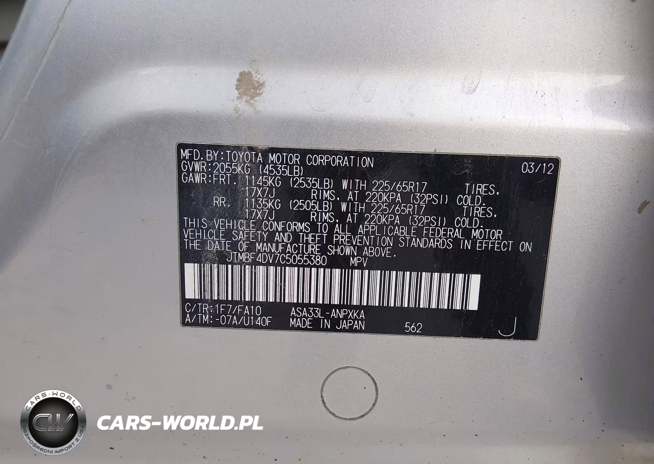 2012 Toyota Rav4 VIN:JTMBF4DV7C5055380 - 9