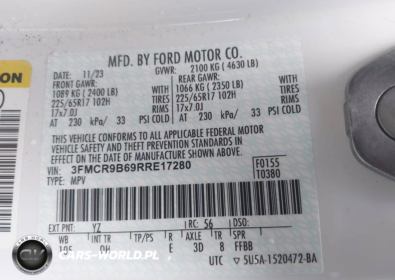 2024 Ford Bronco Sport Big Bend VIN:3FMCR9B69RRE17280 - 9