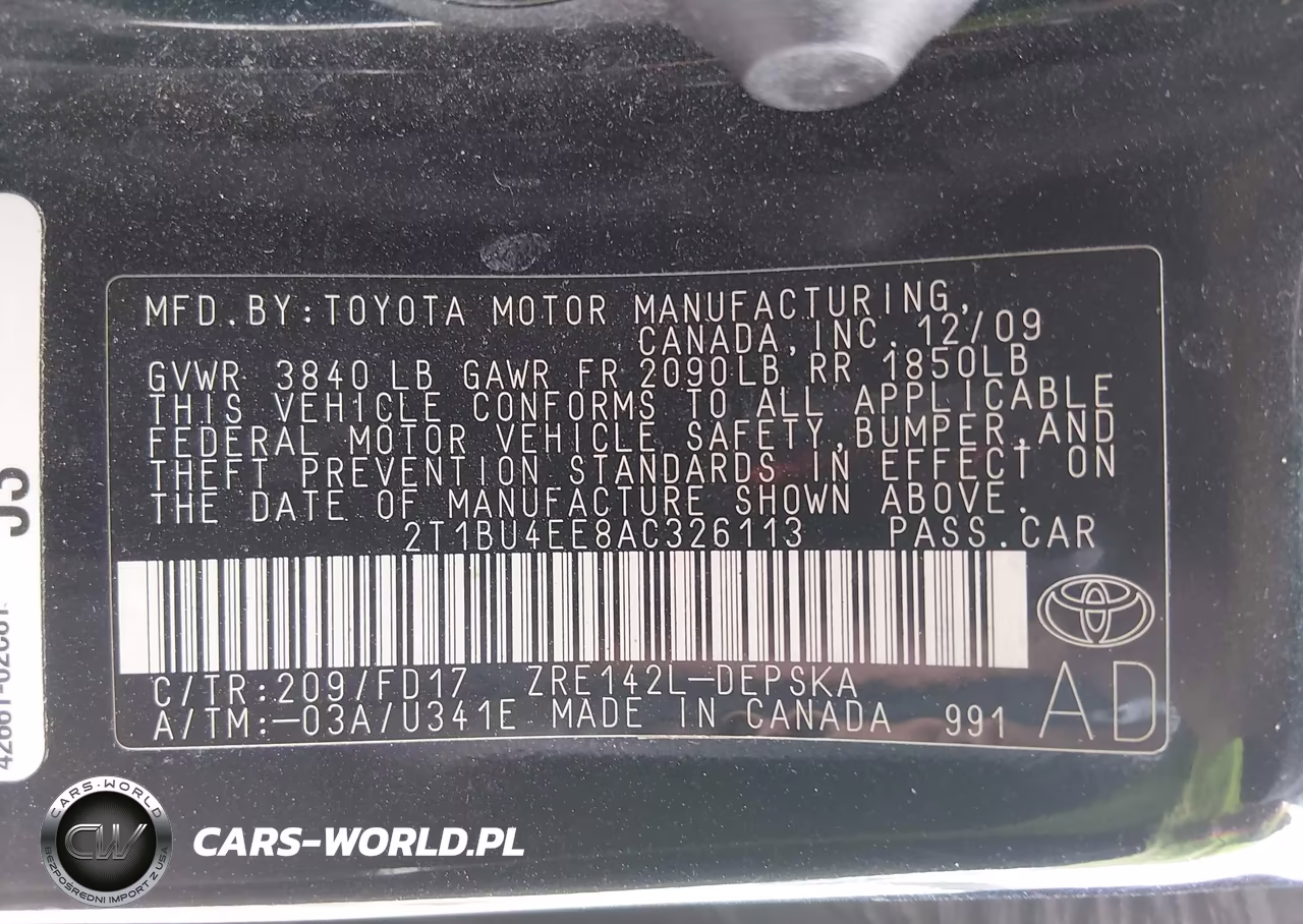 2010 Toyota Corolla S VIN:2T1BU4EE8AC326113 - 9