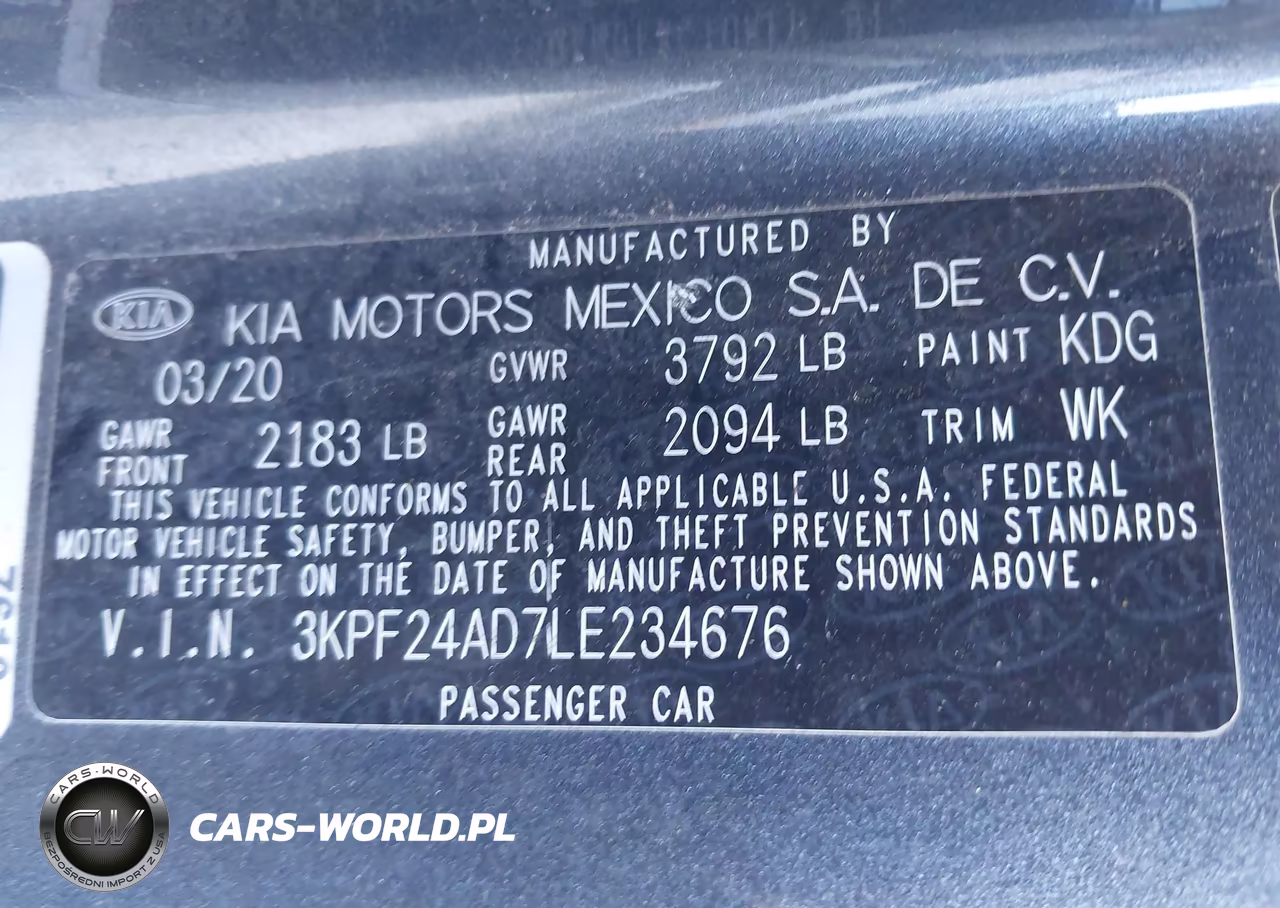 2020 Kia Forte Lxs VIN:3KPF24AD7LE234676 - 9