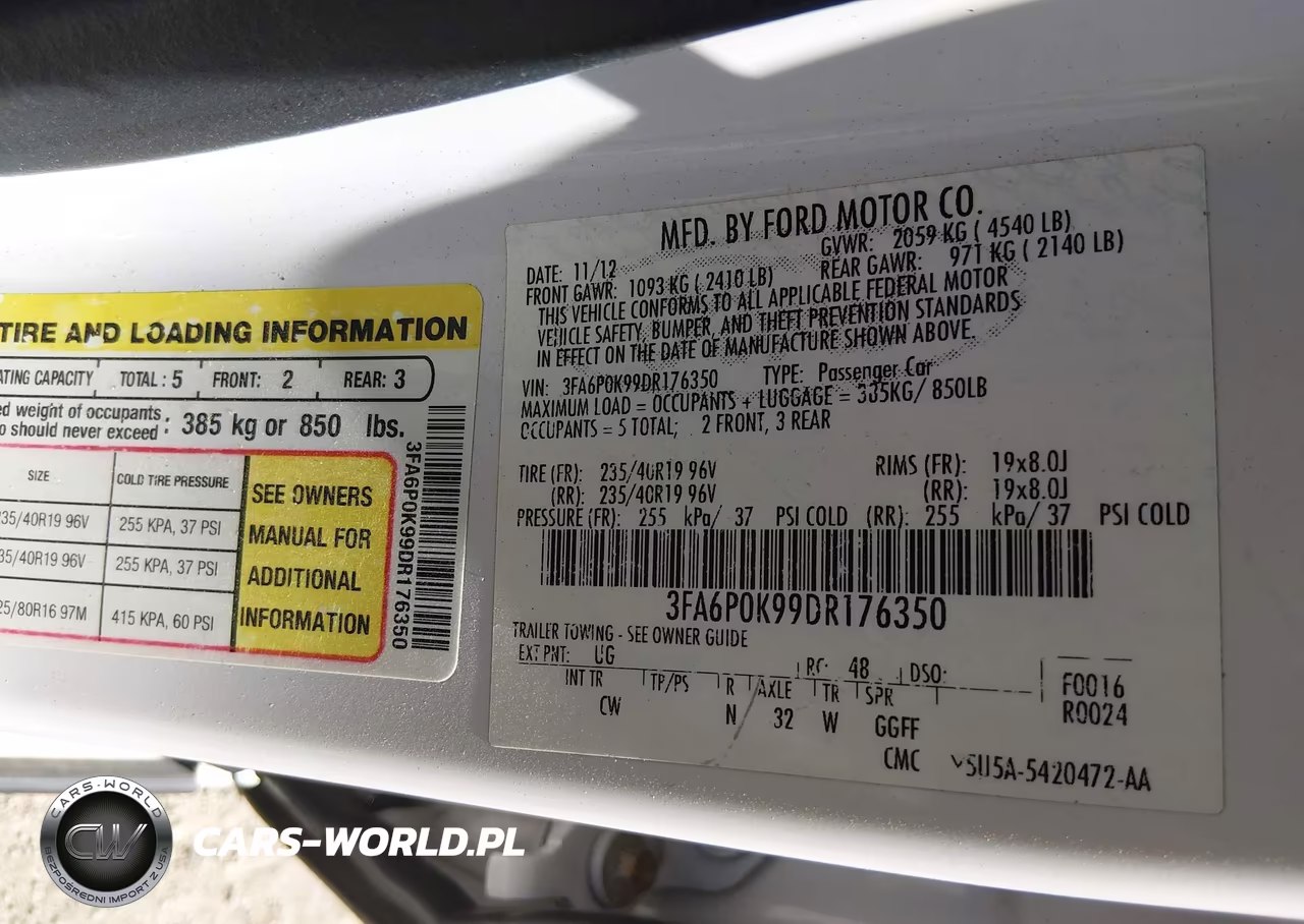 2013 Ford Fusion Titanium VIN:3FA6P0K99DR176350 - 9