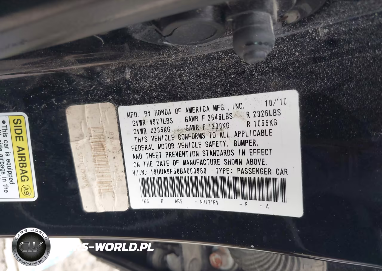 2011 Acura Tl 3.7 VIN:19UUA9F58BA000980 - 9
