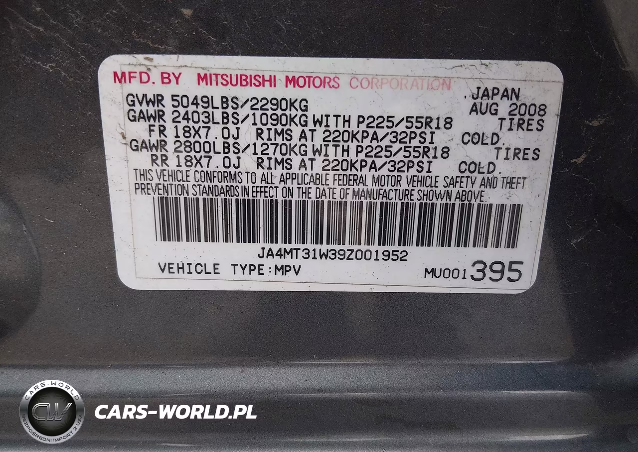 2009 Mitsubishi Outlander Se VIN:JA4MT31W39Z001952 - 9