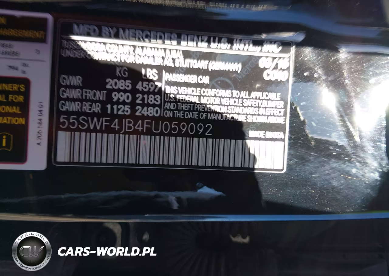 2015 Mercedes-Benz C 300 VIN:55SWF4JB4FU059092 - 9