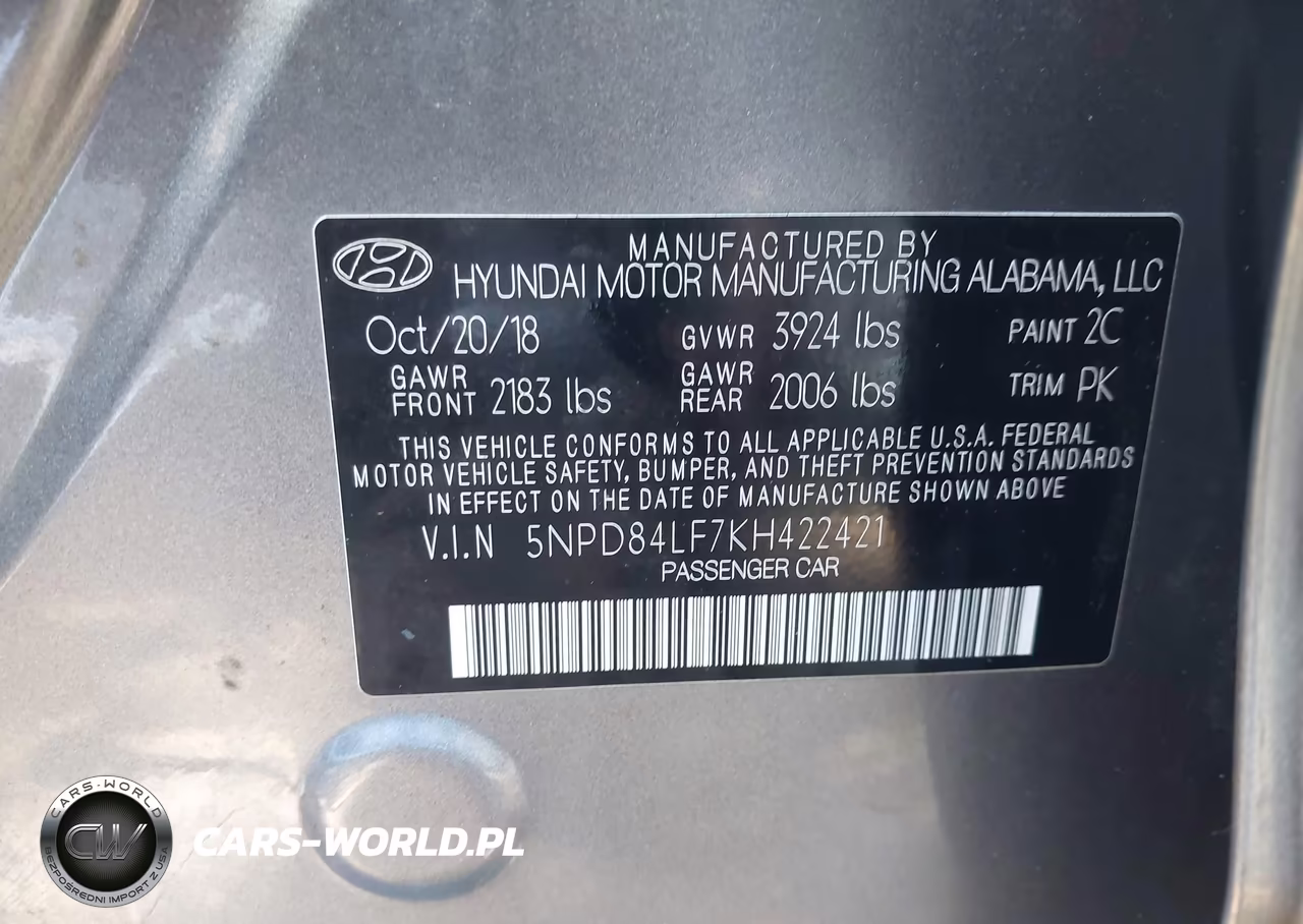 2019 Hyundai Elantra Sel VIN:5NPD84LF7KH422421 - 9