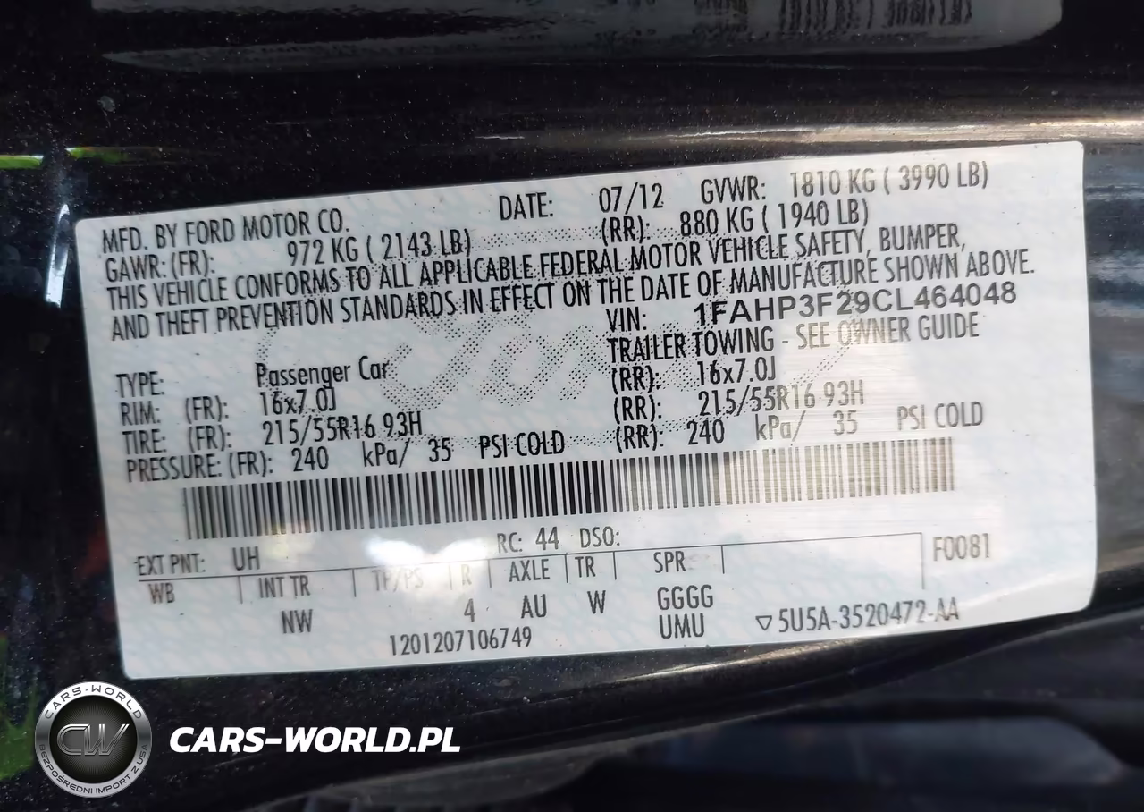 2012 Ford Focus Se VIN:1FAHP3F29CL464048 - 9