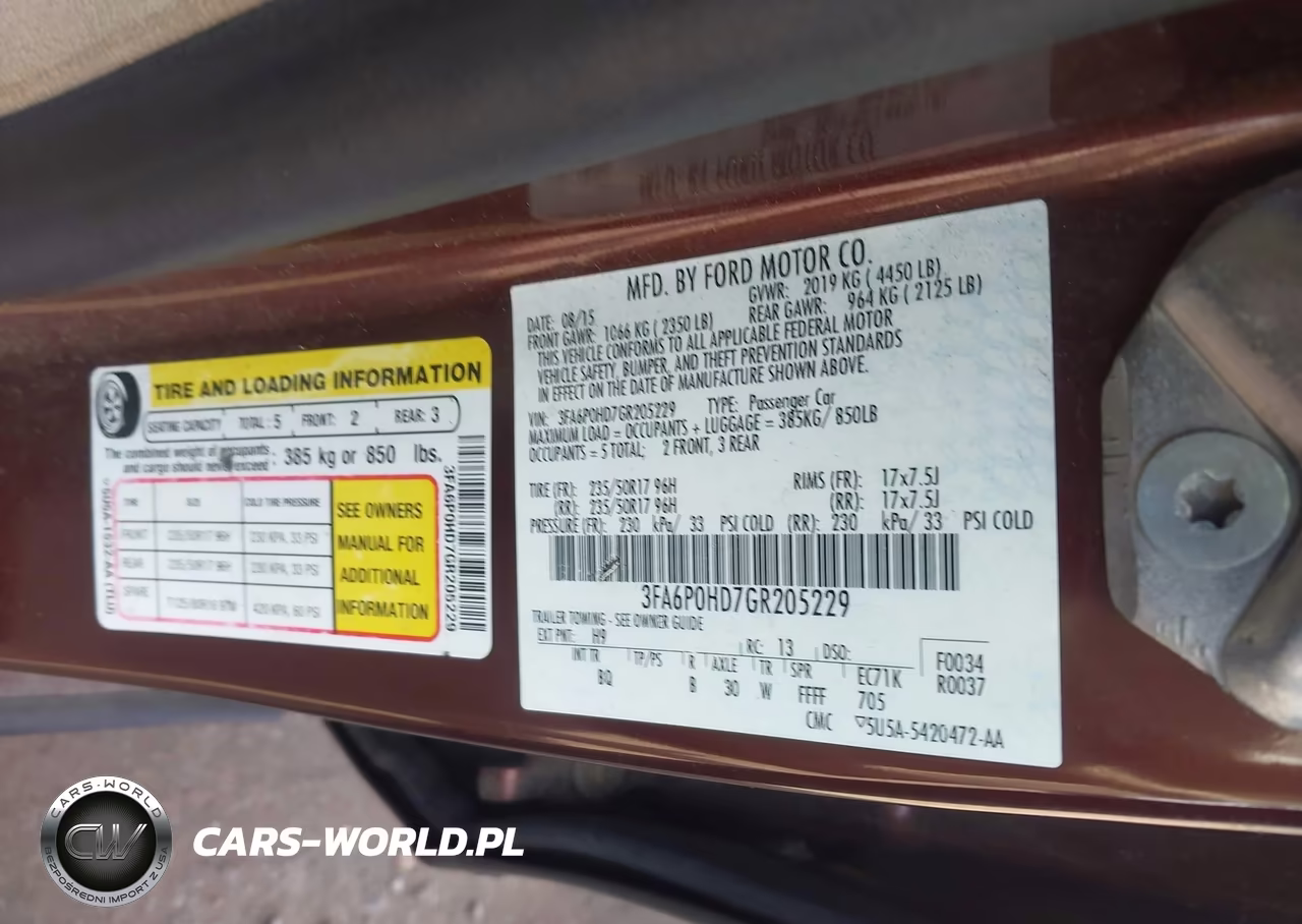 2016 Ford Fusion Se VIN:3FA6P0HD7GR205229 - 9