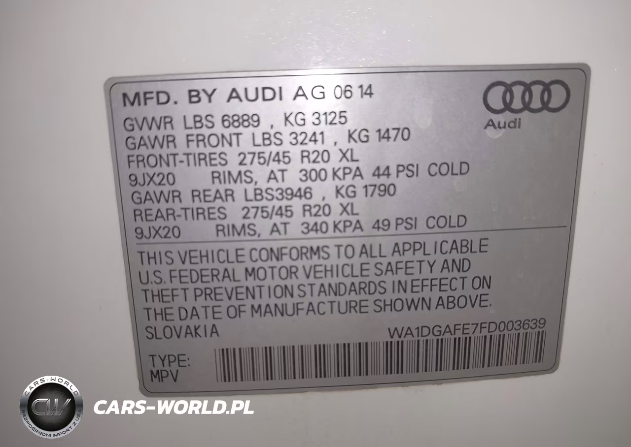 2015 Audi Q7 3.0T S Line Prestige VIN:WA1DGAFE7FD003639 - 9
