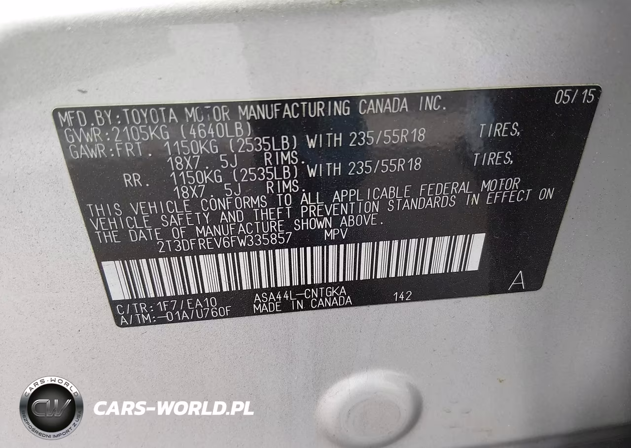 2015 Toyota Rav4 Limited VIN:2T3DFREV6FW335857 - 9