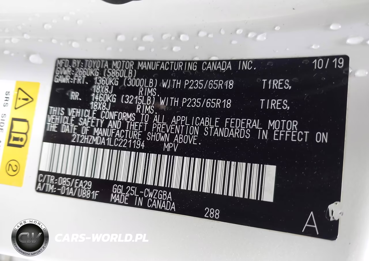2020 Lexus Rx 350 VIN:2T2HZMDA1LC221194 - 9