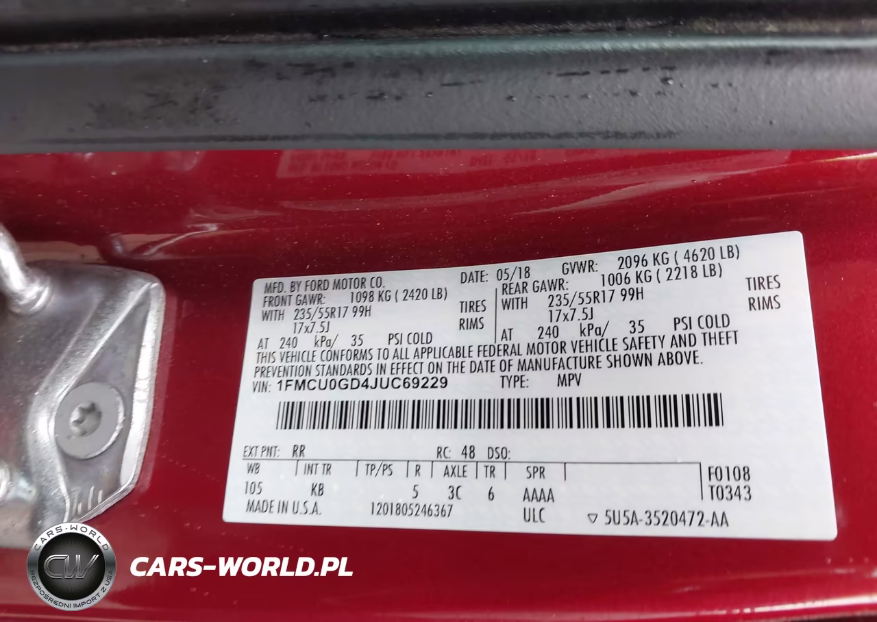 2018 Ford Escape Se VIN:1FMCU0GD4JUC69229 - 9