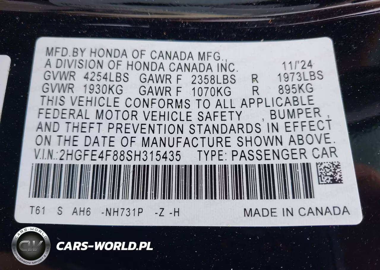 2025 Honda Civic Hybrid Sport-Sport Touring VIN:2HGFE4F88SH315435 - 9