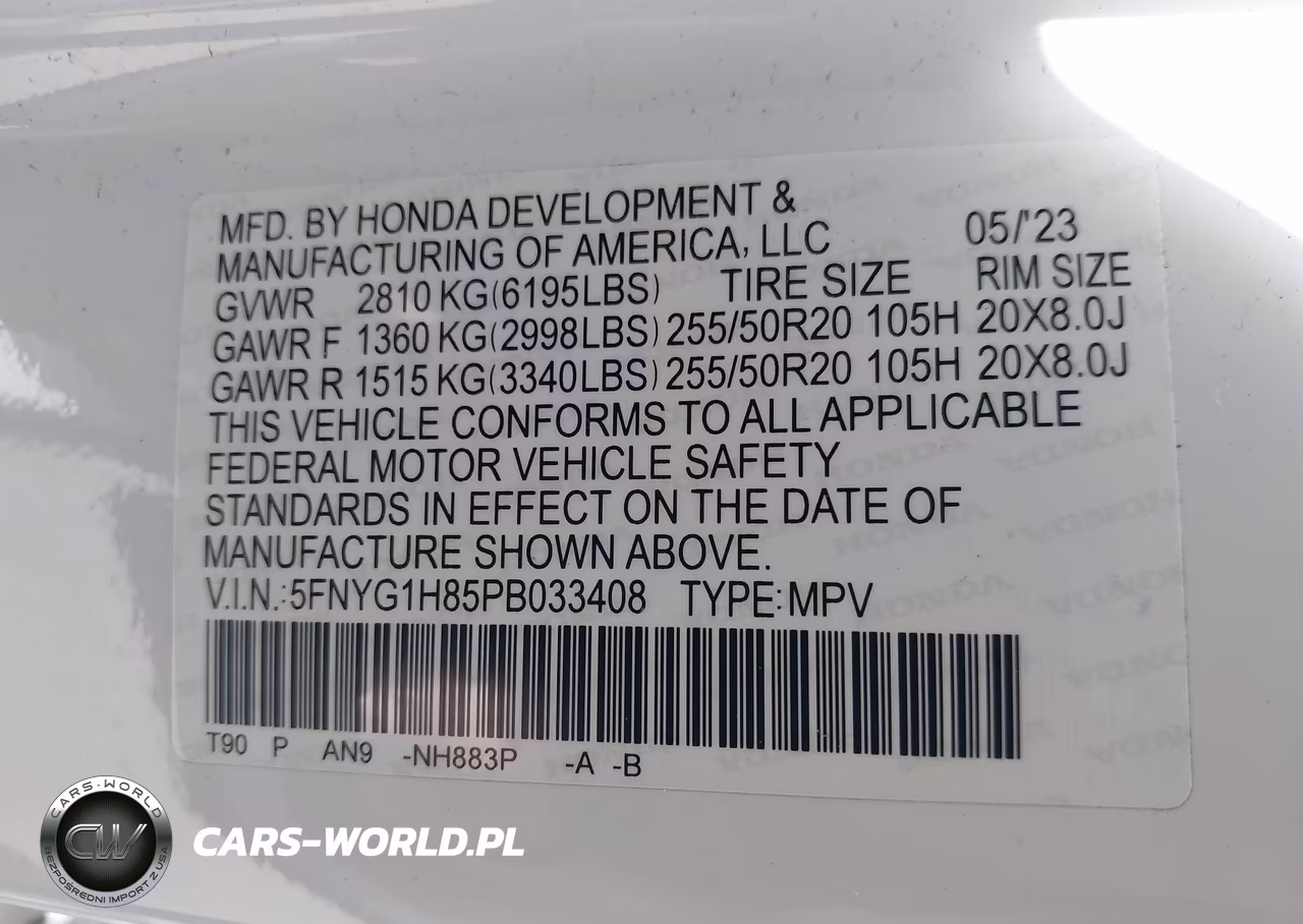 2023 Honda Pilot Awd Elite VIN:5FNYG1H85PB033408 - 9