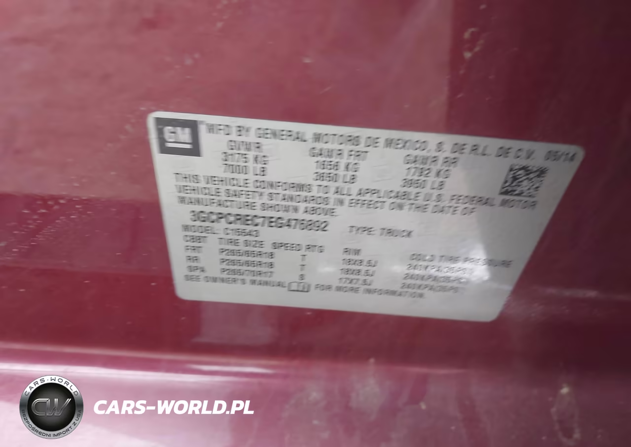 2014 Chevrolet Silverado 1500 2Lt VIN:3GCPCREC7EG476892 - 9