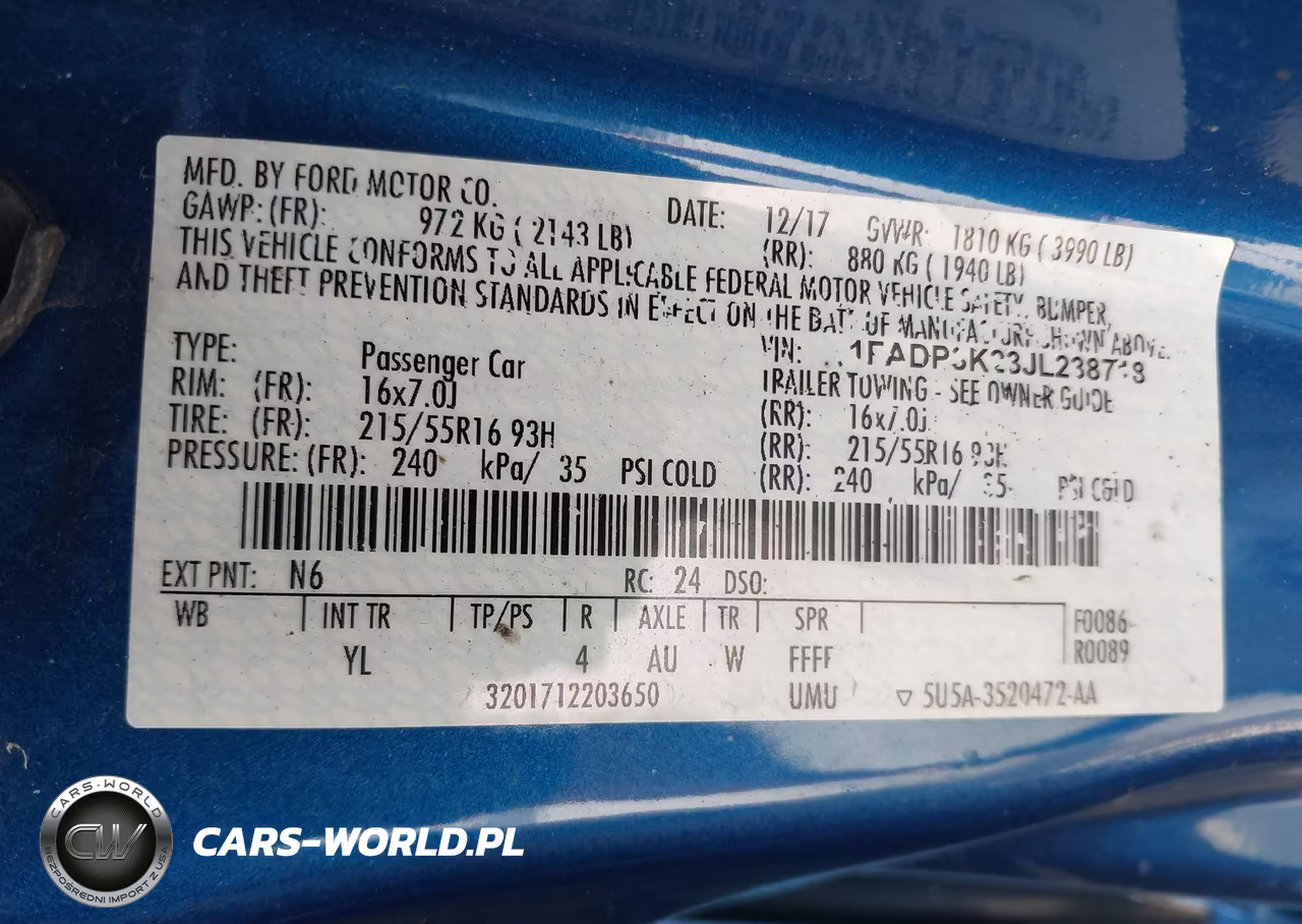 2018 Ford Focus Se VIN:1FADP3K23JL238718 - 9