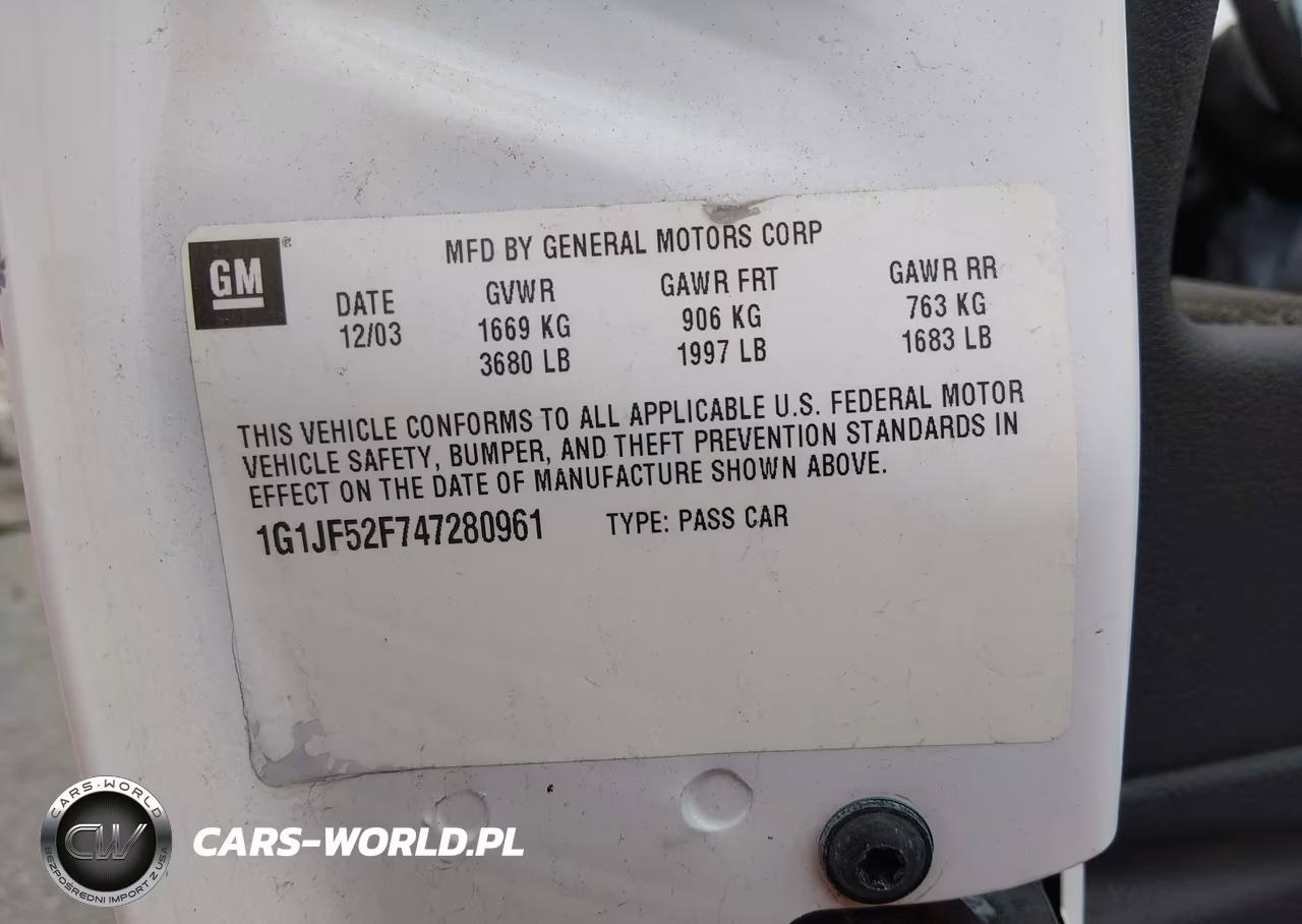 2004 Chevrolet Cavalier Ls VIN:1G1JF52F747280961 - 9