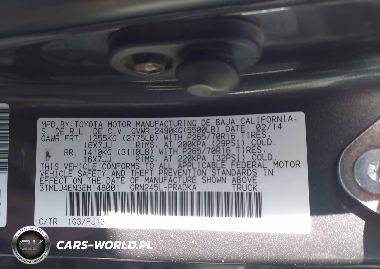 2014 Toyota Tacoma Base V6 VIN:3TMLU4EN3EM148001 - 9