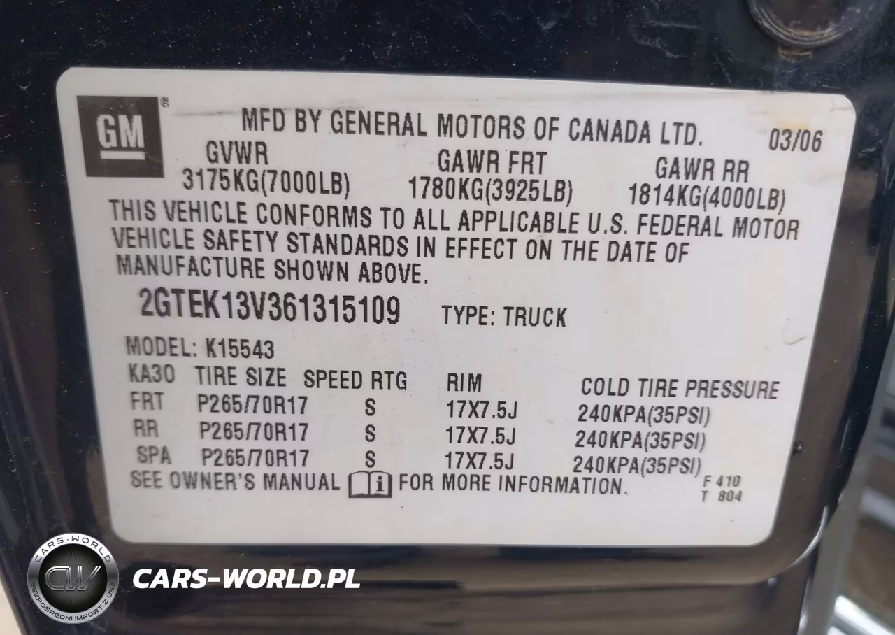 2006 GMC Sierra 1500 Sl VIN:2GTEK13V361315109 - 9