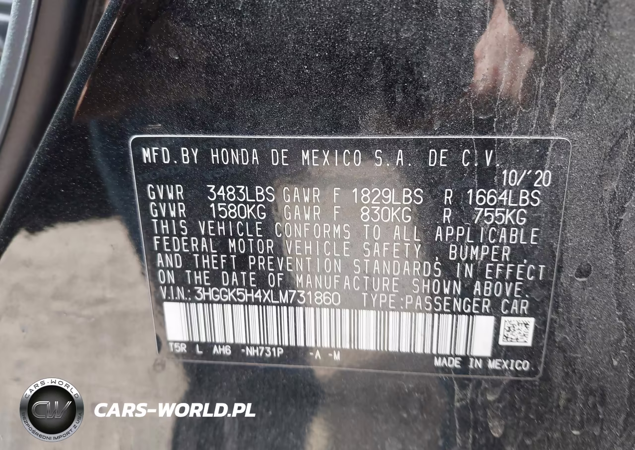 2020 Honda Fit Lx VIN:3HGGK5H4XLM731860 - 9