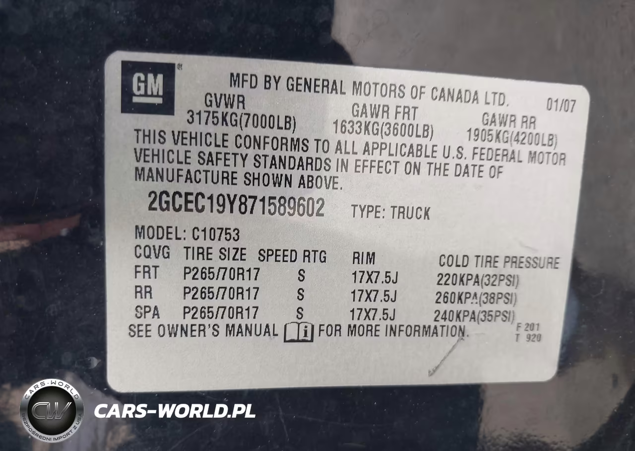 2007 Chevrolet Silverado 1500 Lt1 VIN:2GCEC19Y871589602 - 9