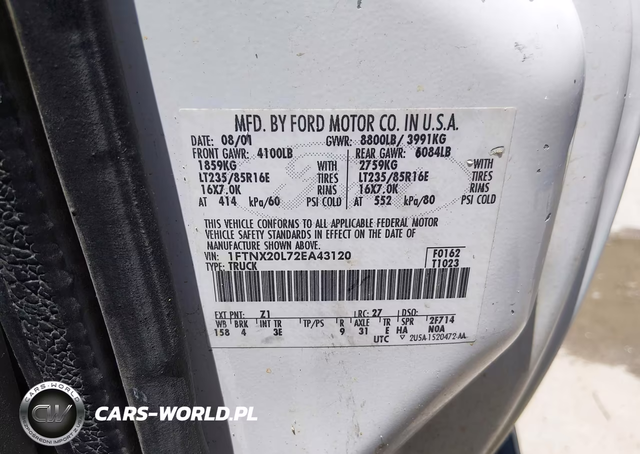 2002 Ford F-250 Lariat-Xl-Xlt VIN:1FTNX20L72EA43120 - 9