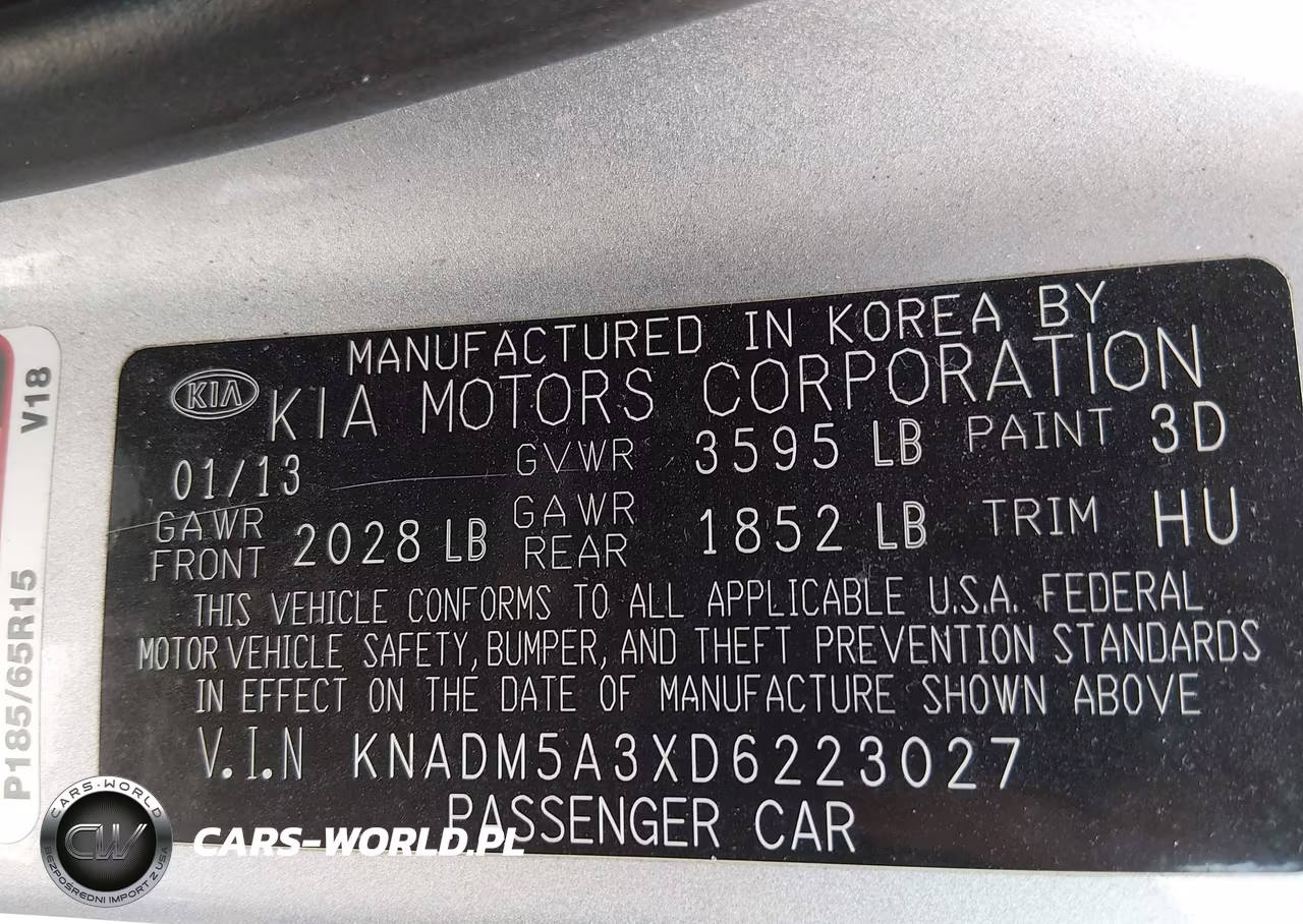 2013 Kia Rio Lx VIN:KNADM5A3XD6223027 - 9