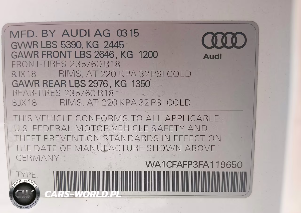 2015 Audi Q5 2.0T Premium VIN:WA1CFAFP3FA119650 - 9