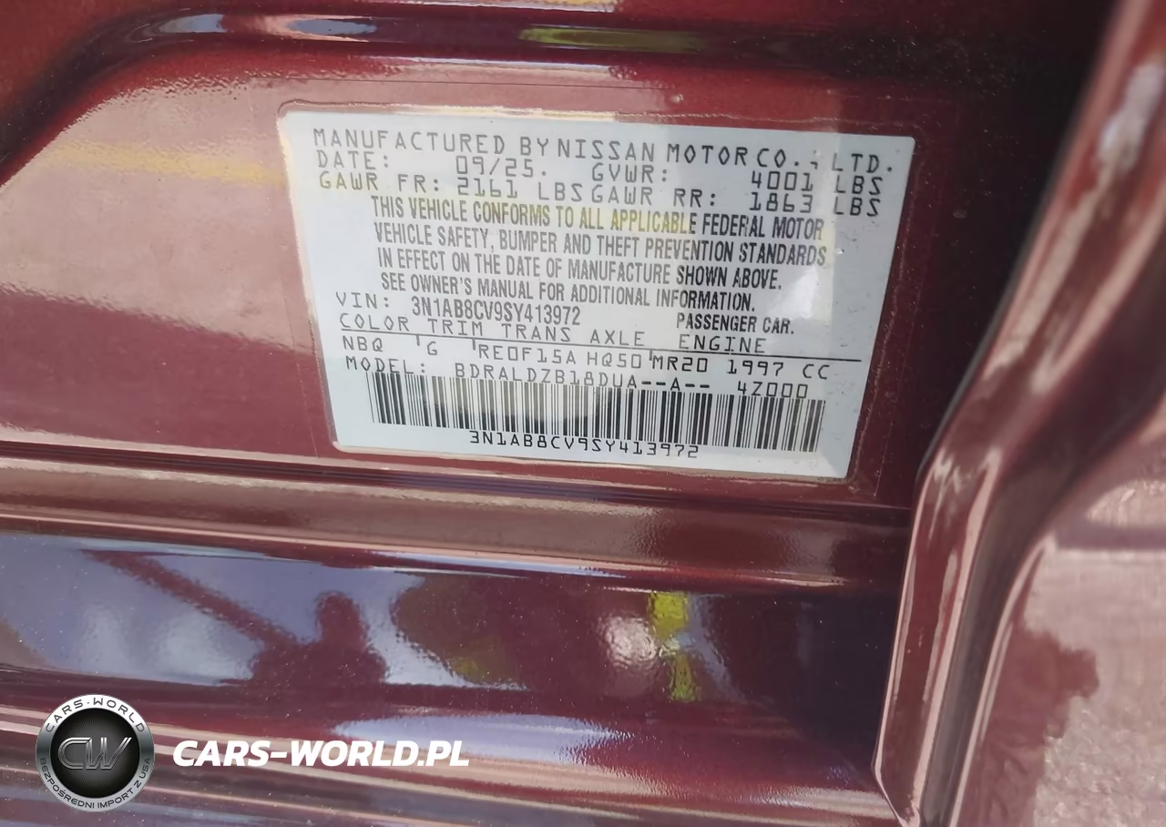 2025 Nissan Sentra Sv VIN:3N1AB8CV9SY413972 - 9