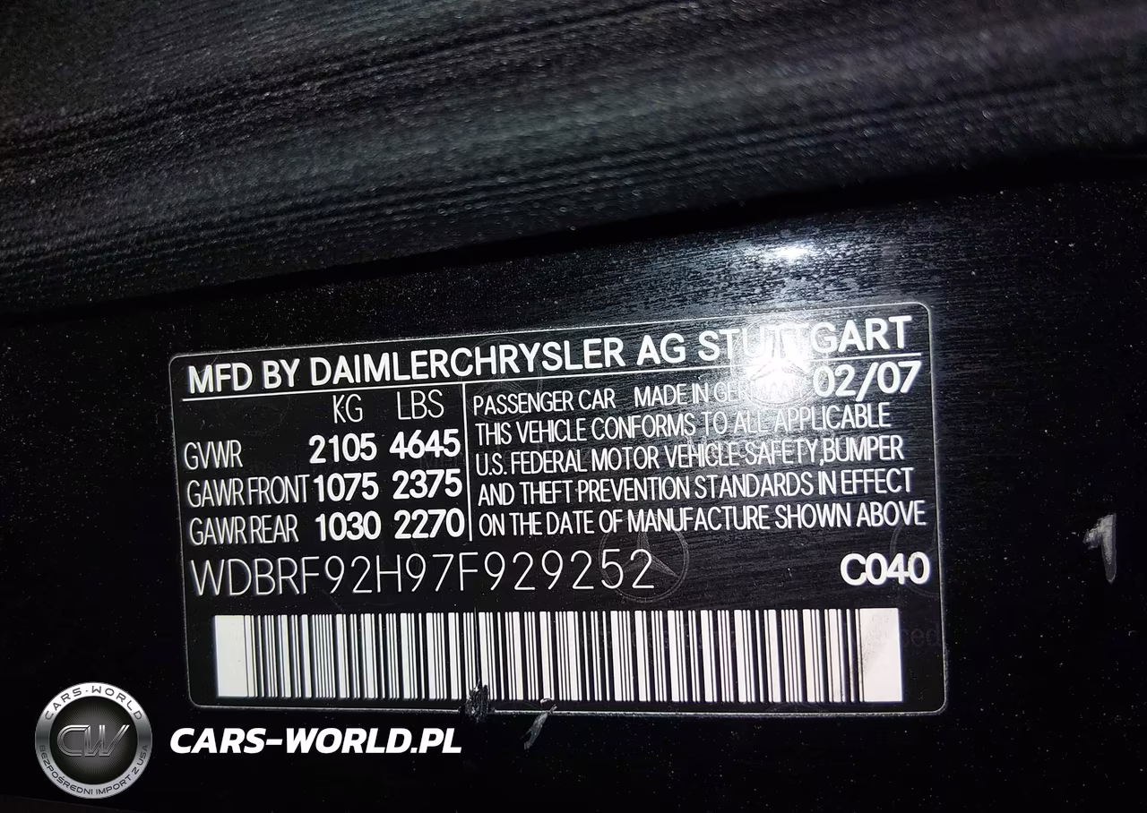 2007 Mercedes-Benz C 280 Luxury 4Matic VIN:WDBRF92H97F929252 - 9