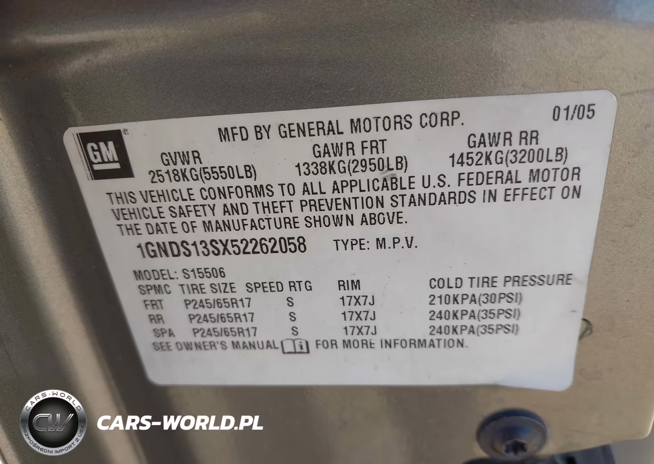 2005 Chevrolet Trailblazer Ls VIN:1GNDS13SX52262058 - 9