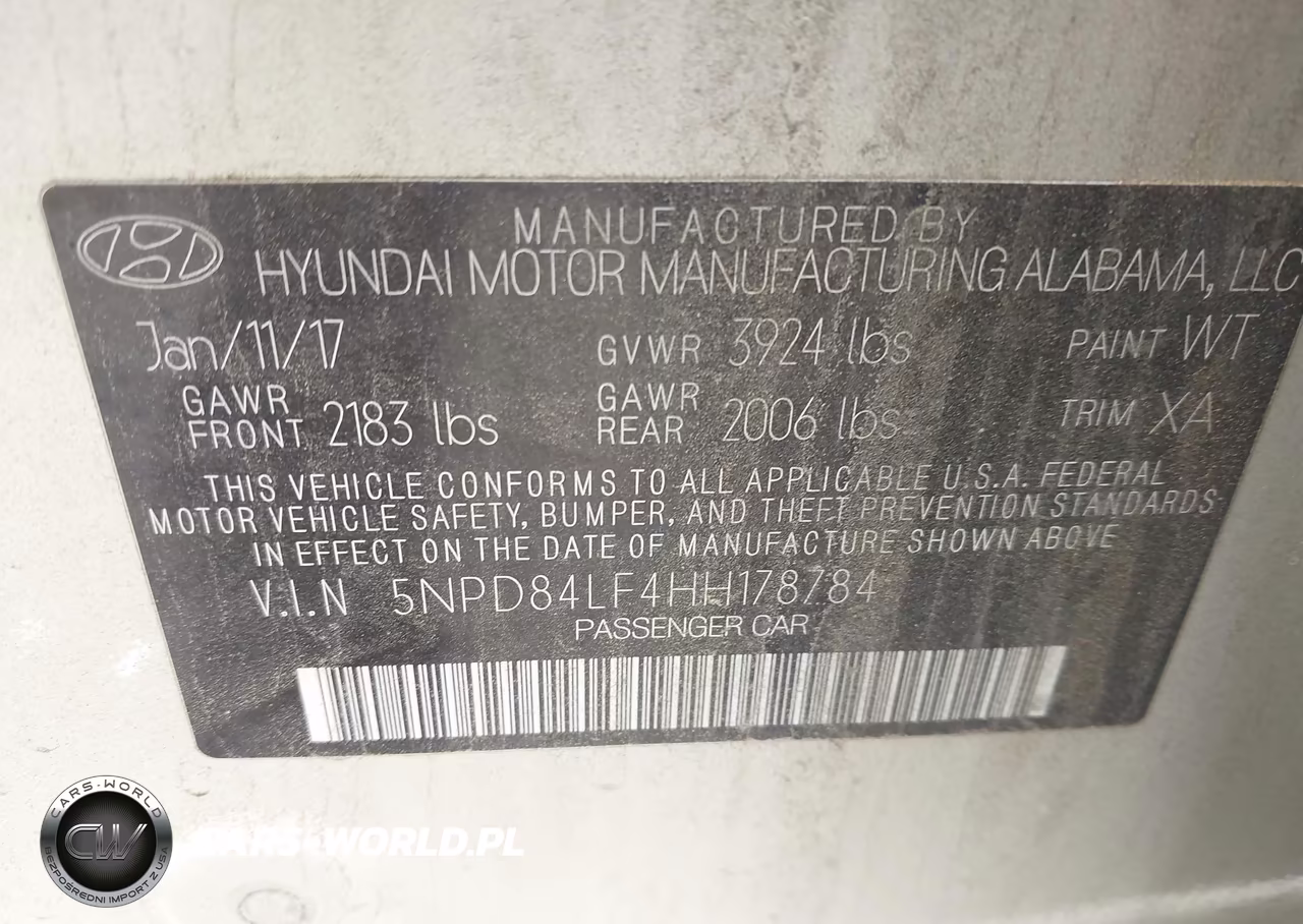 2017 Hyundai Elantra Se VIN:5NPD84LF4HH178784 - 9