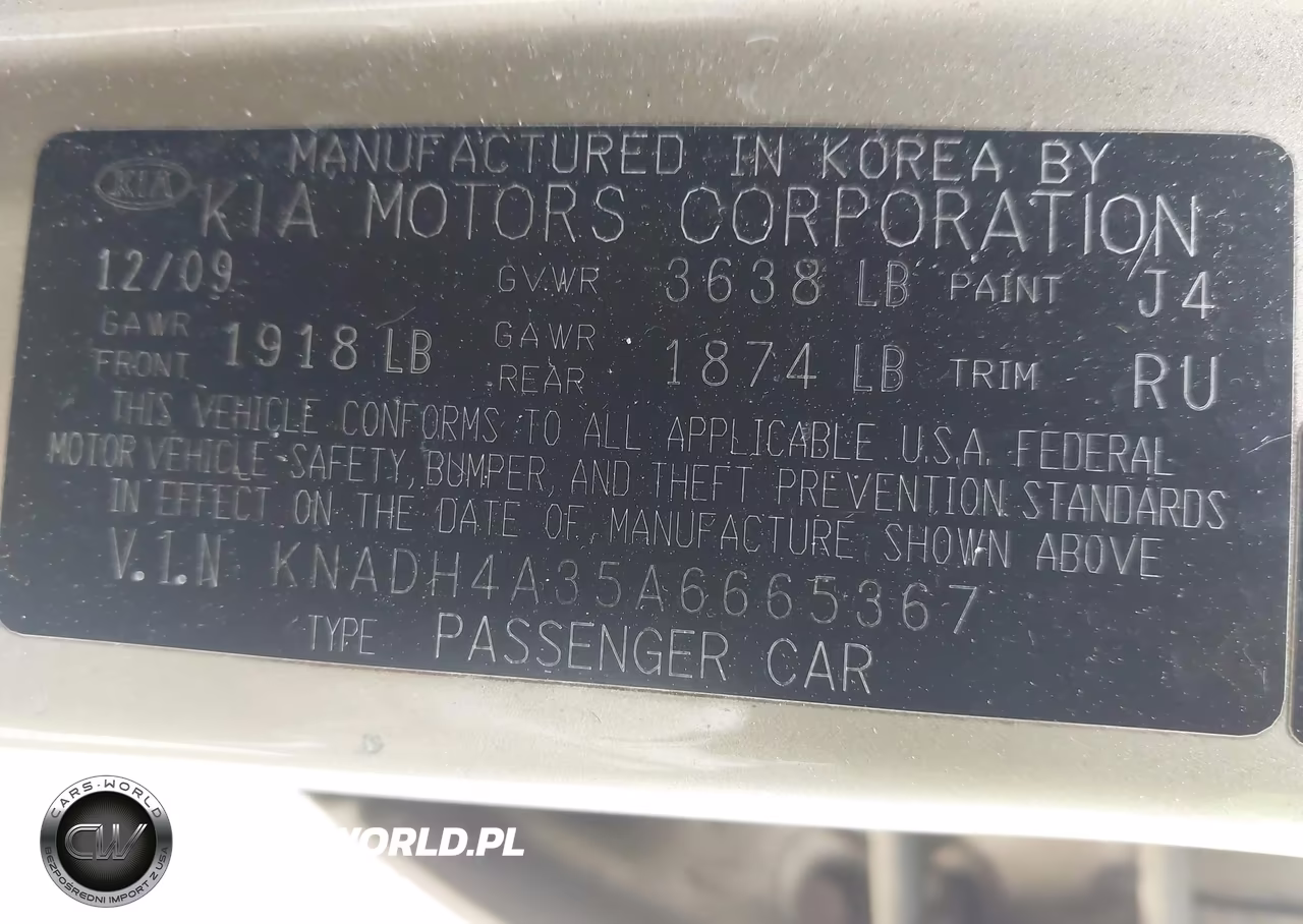 2010 Kia Rio Lx VIN:KNADH4A35A6665367 - 9