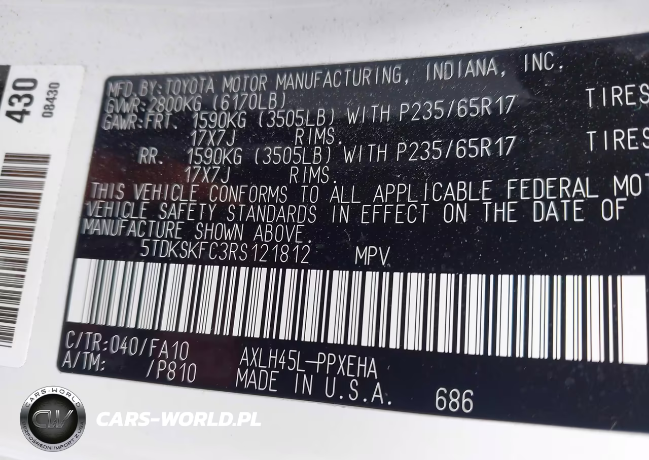 2024 Toyota Sienna Le VIN:5TDKSKFC3RS121812 - 9