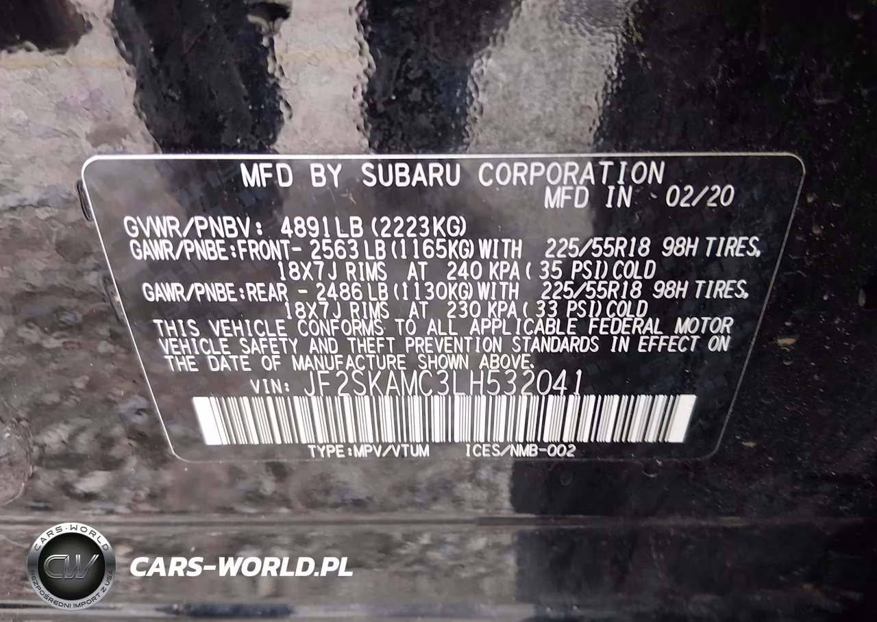 2020 Subaru Forester Sport VIN:JF2SKAMC3LH532041 - 9