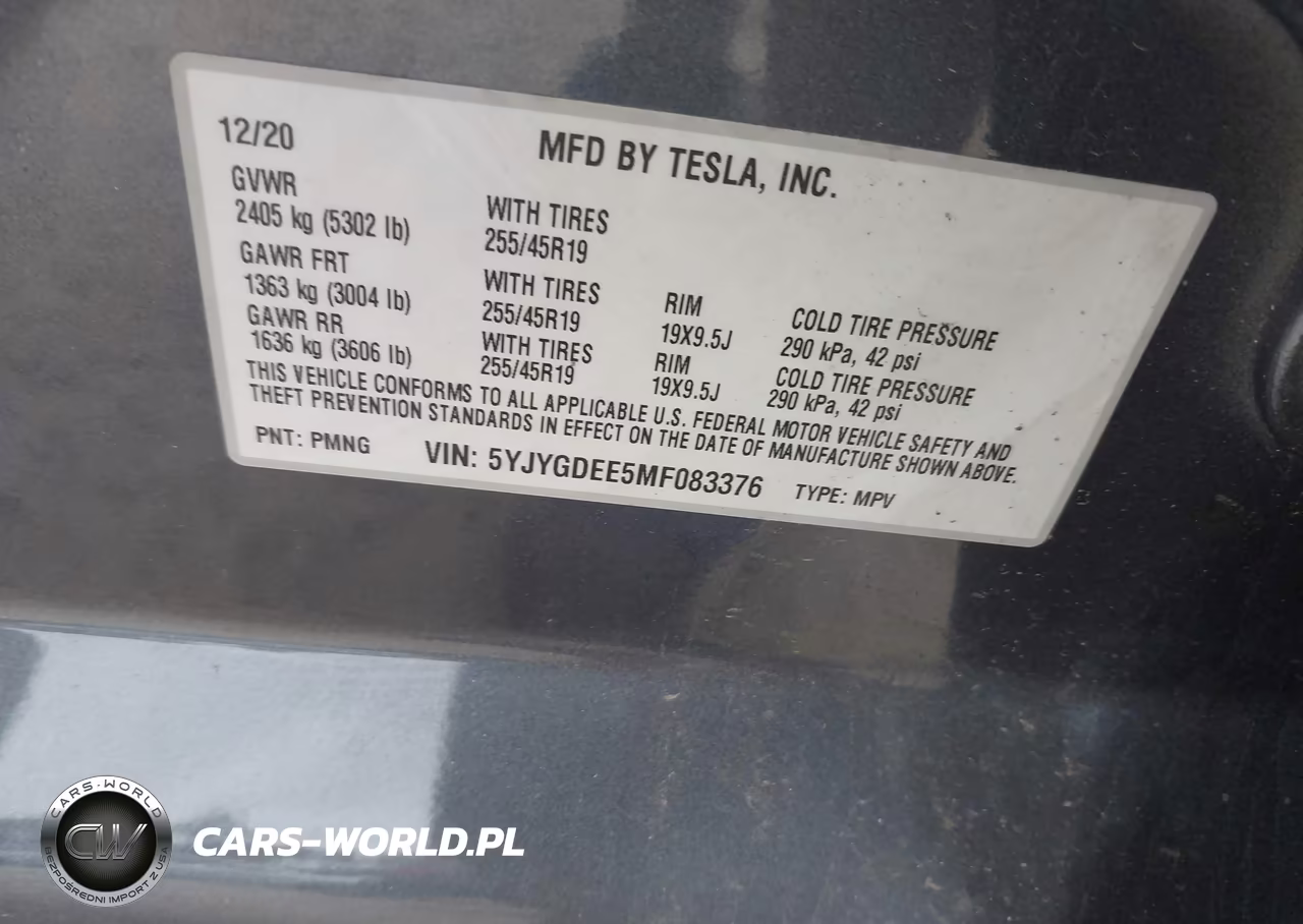 2021 Tesla Model Y Long Range Dual Motor All-Wheel Drive VIN:5YJYGDEE5MF083376 - 9
