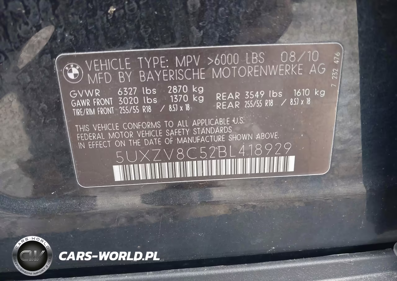 2011 BMW X5 xDrive50I VIN:5UXZV8C52BL418929 - 9