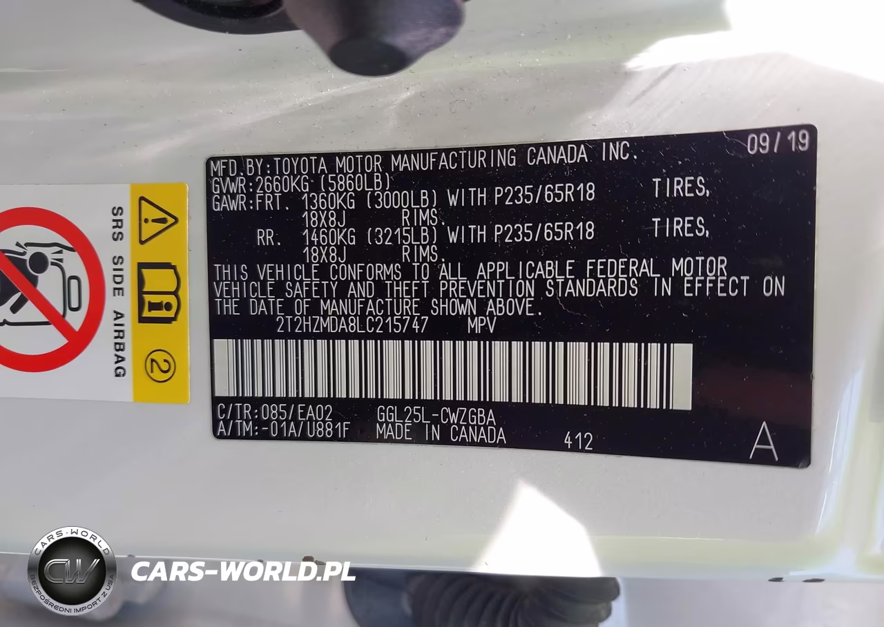 2020 Lexus Rx 350 VIN:2T2HZMDA8LC215747 - 9