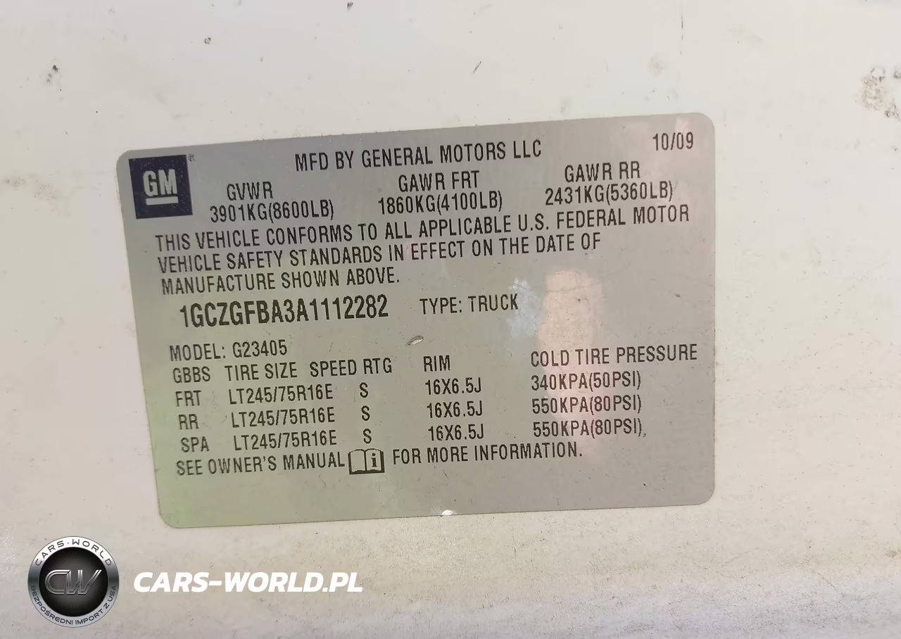 2010 Chevrolet Express 2500 Work Van VIN:1GCZGFBA3A1112282 - 9