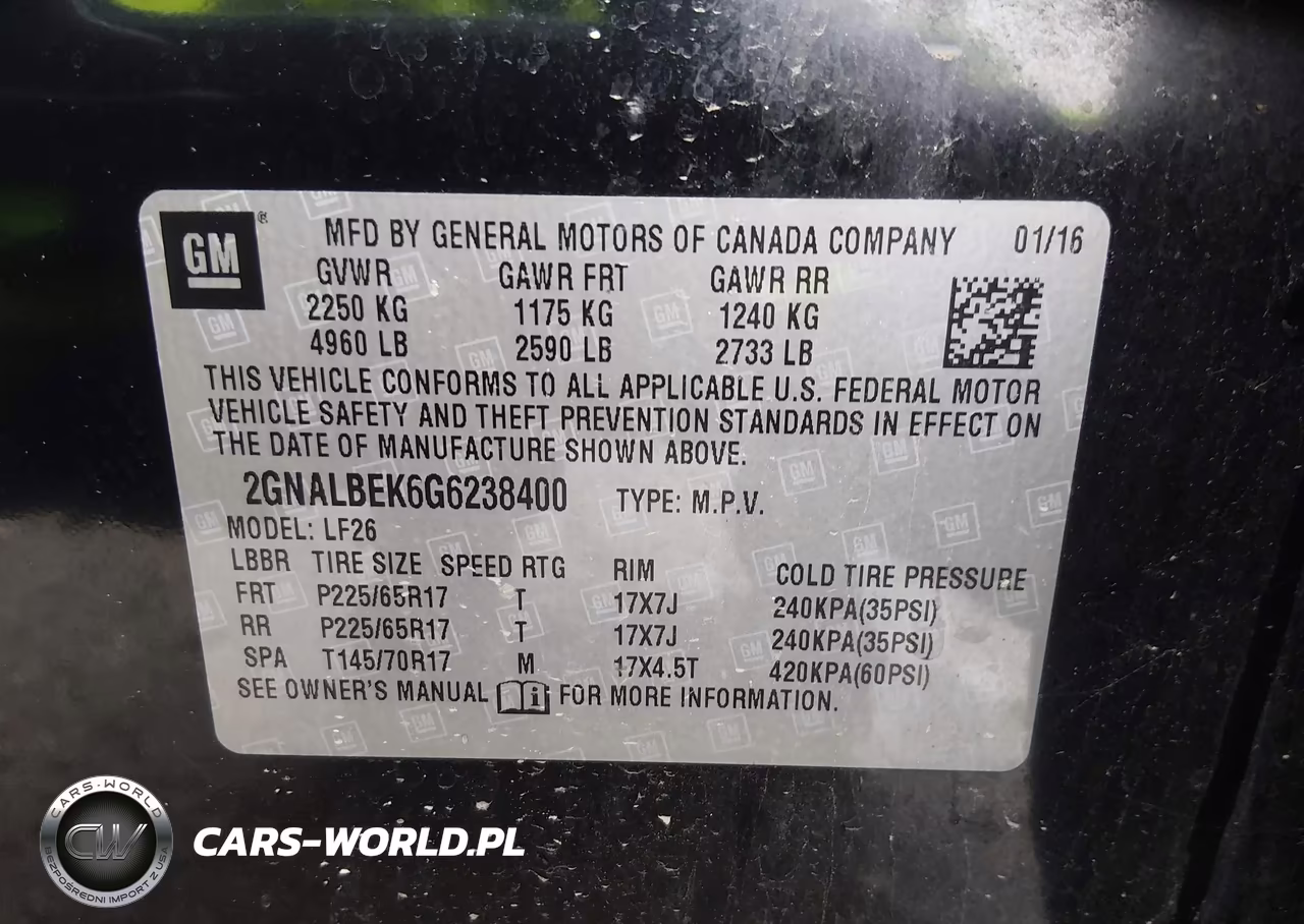 2016 Chevrolet Equinox Ls VIN:2GNALBEK6G6238400 - 9
