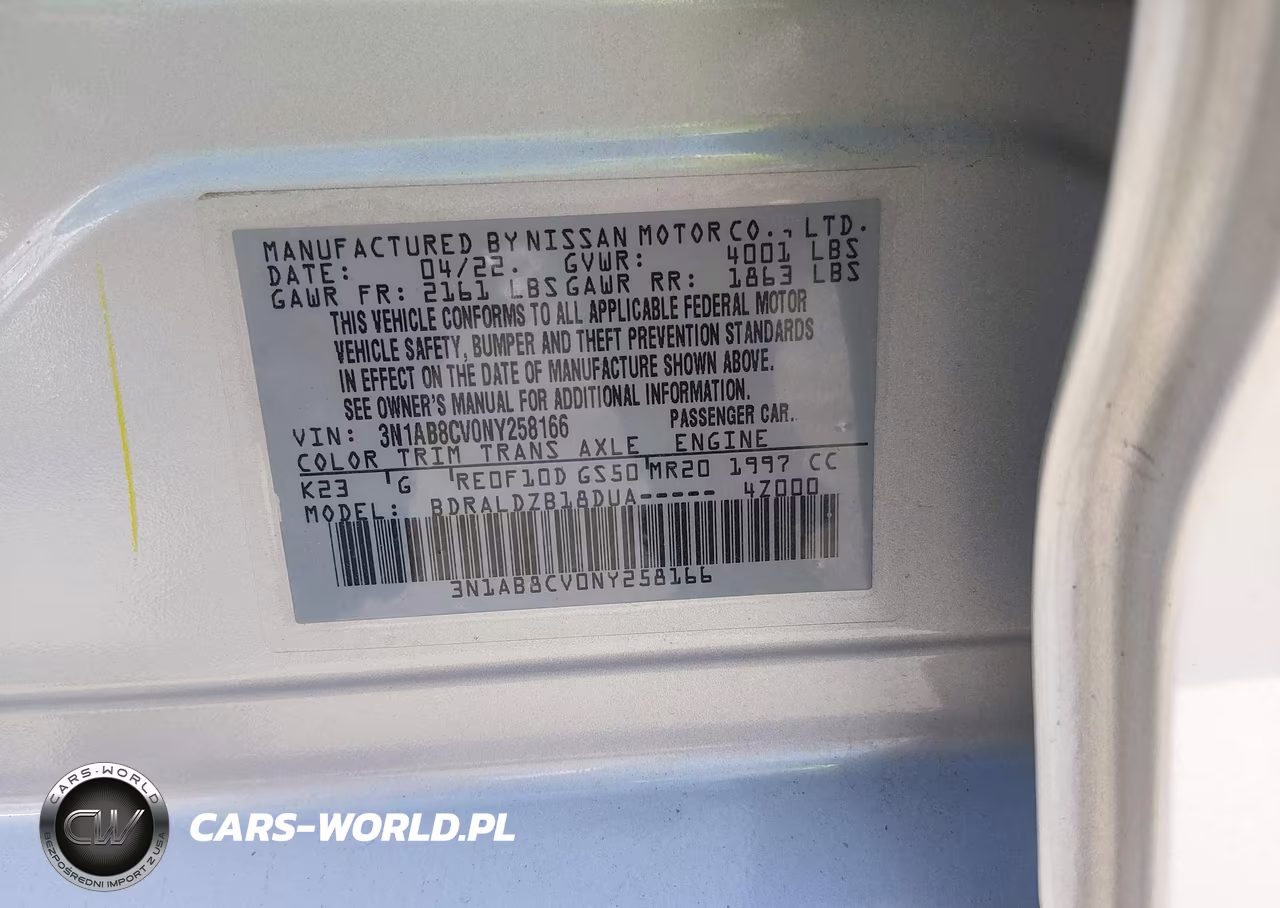 2022 Nissan Sentra Sv Xtronic Cvt VIN:3N1AB8CV0NY258166 - 9