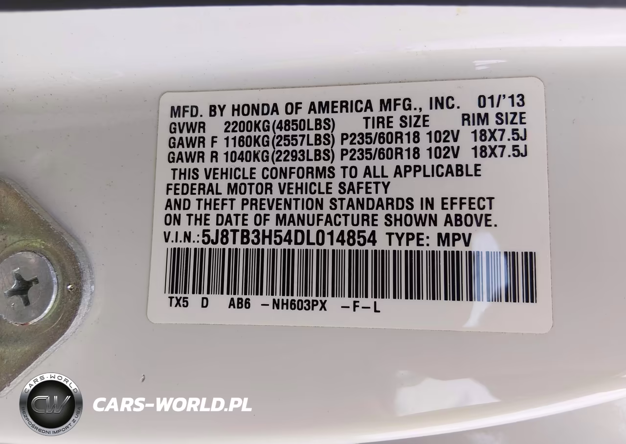 2013 Acura Rdx VIN:5J8TB3H54DL014854 - 9