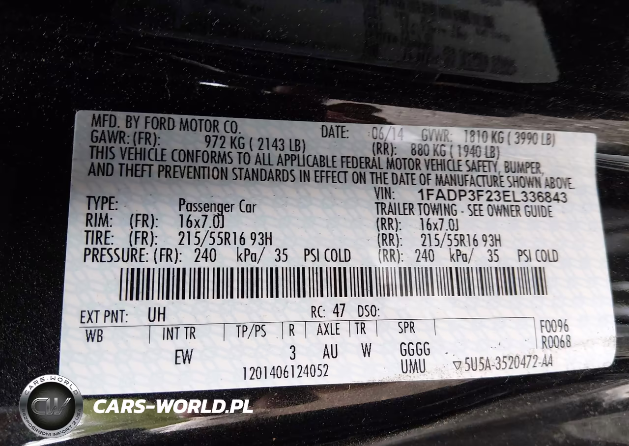 2014 Ford Focus Se VIN:1FADP3F23EL336843 - 9