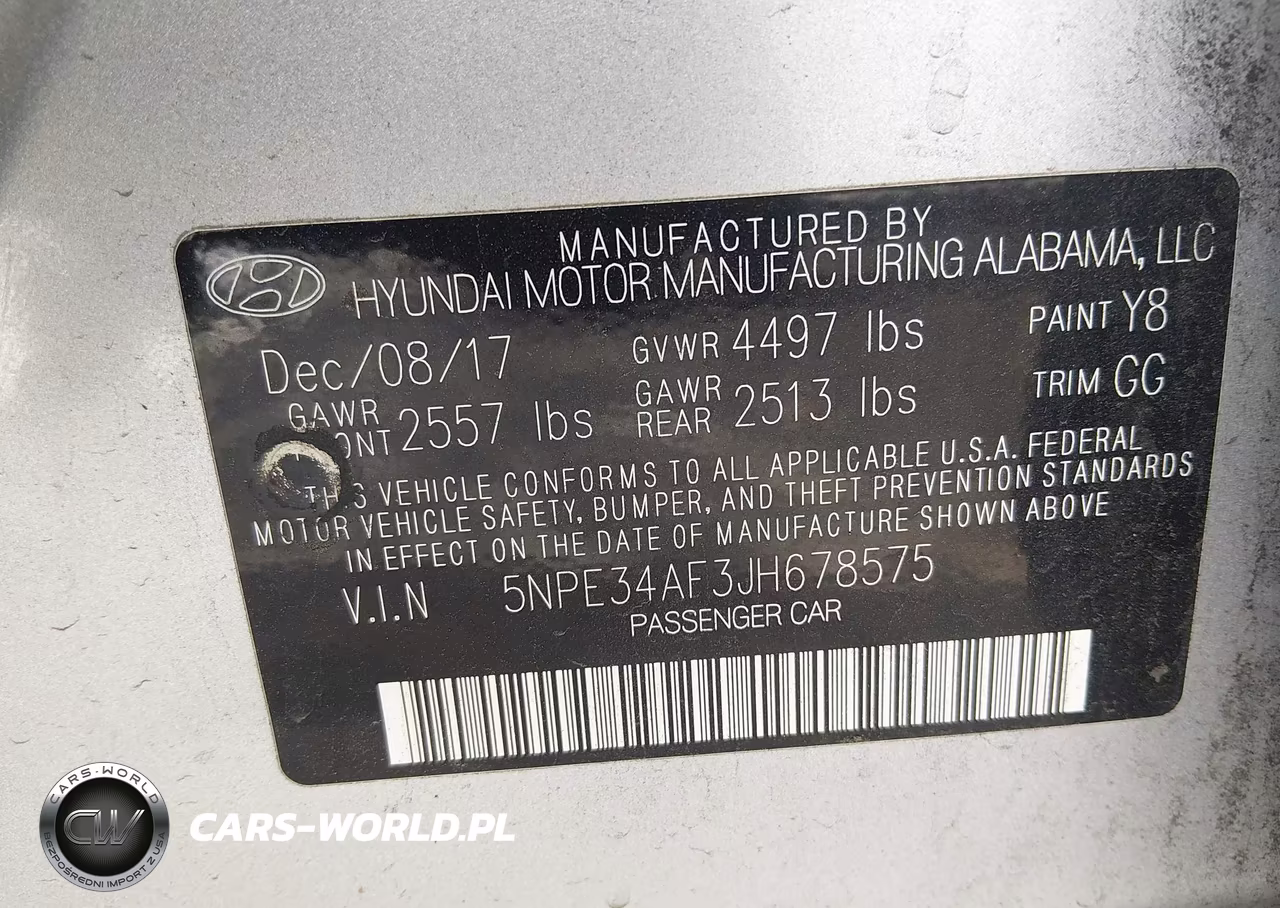 2018 Hyundai Sonata Sel VIN:5NPE34AF3JH678575 - 9