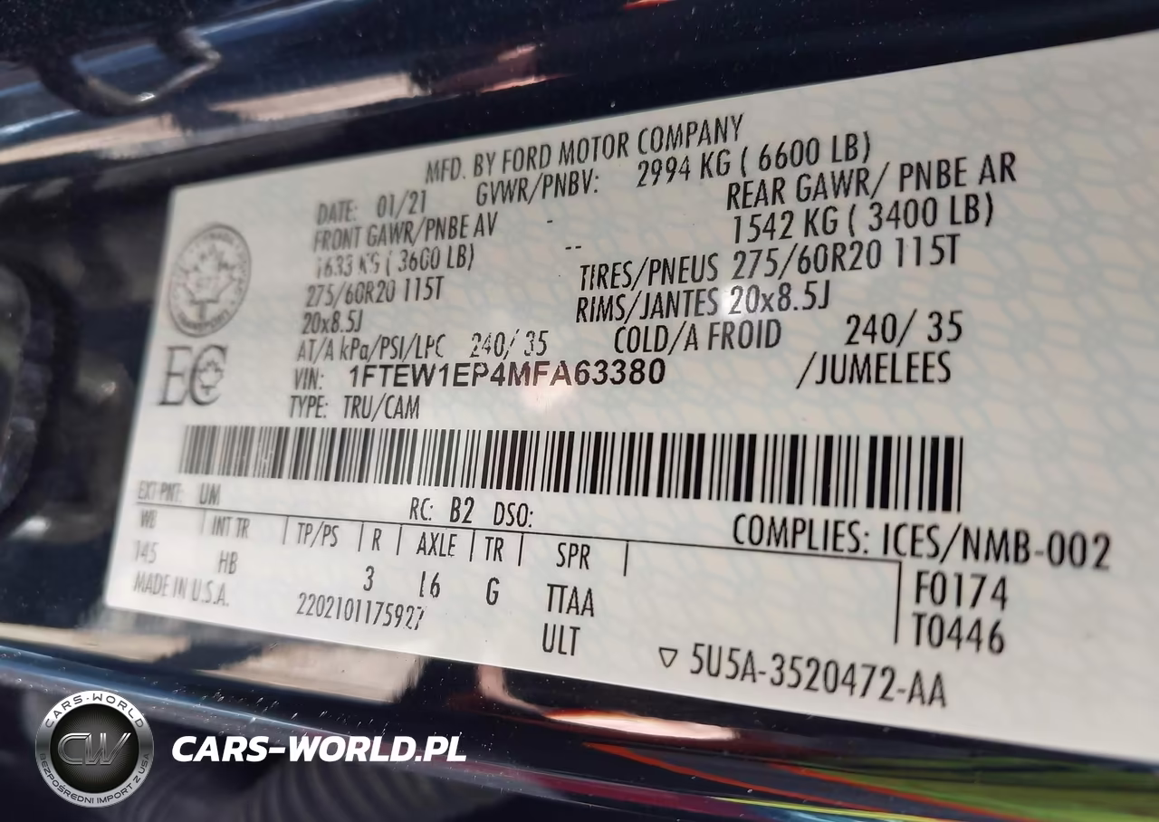 2021 Ford F-150 Lariat VIN:1FTEW1EP4MFA63380 - 9