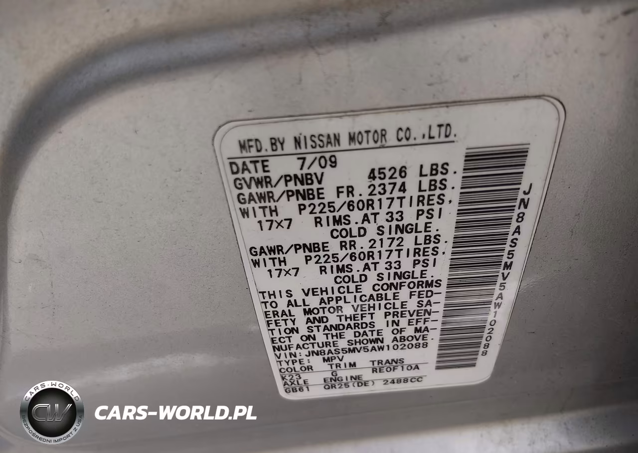 2010 Nissan Rogue Sl VIN:JN8AS5MV5AW102088 - 9