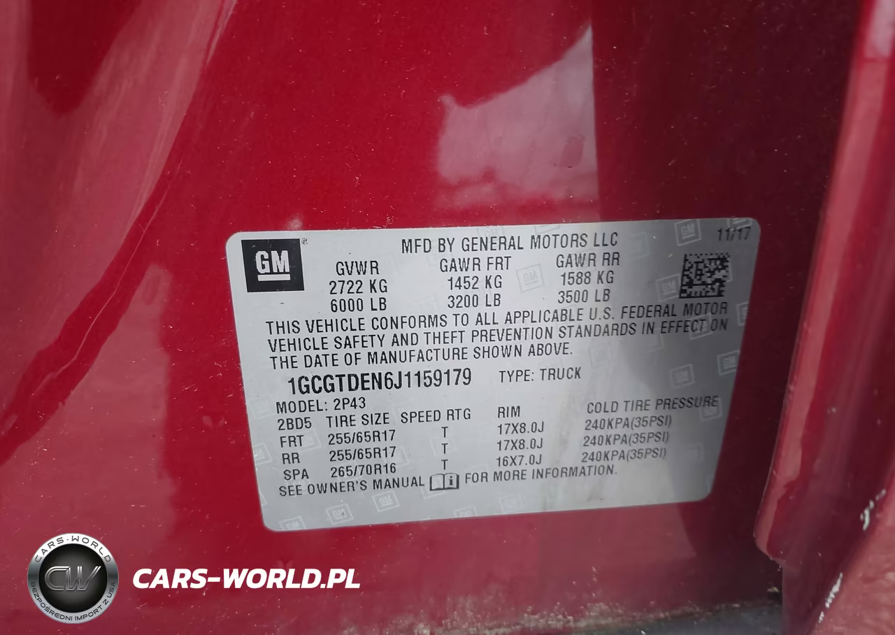 2018 Chevrolet Colorado Z71 VIN:1GCGTDEN6J1159179 - 9