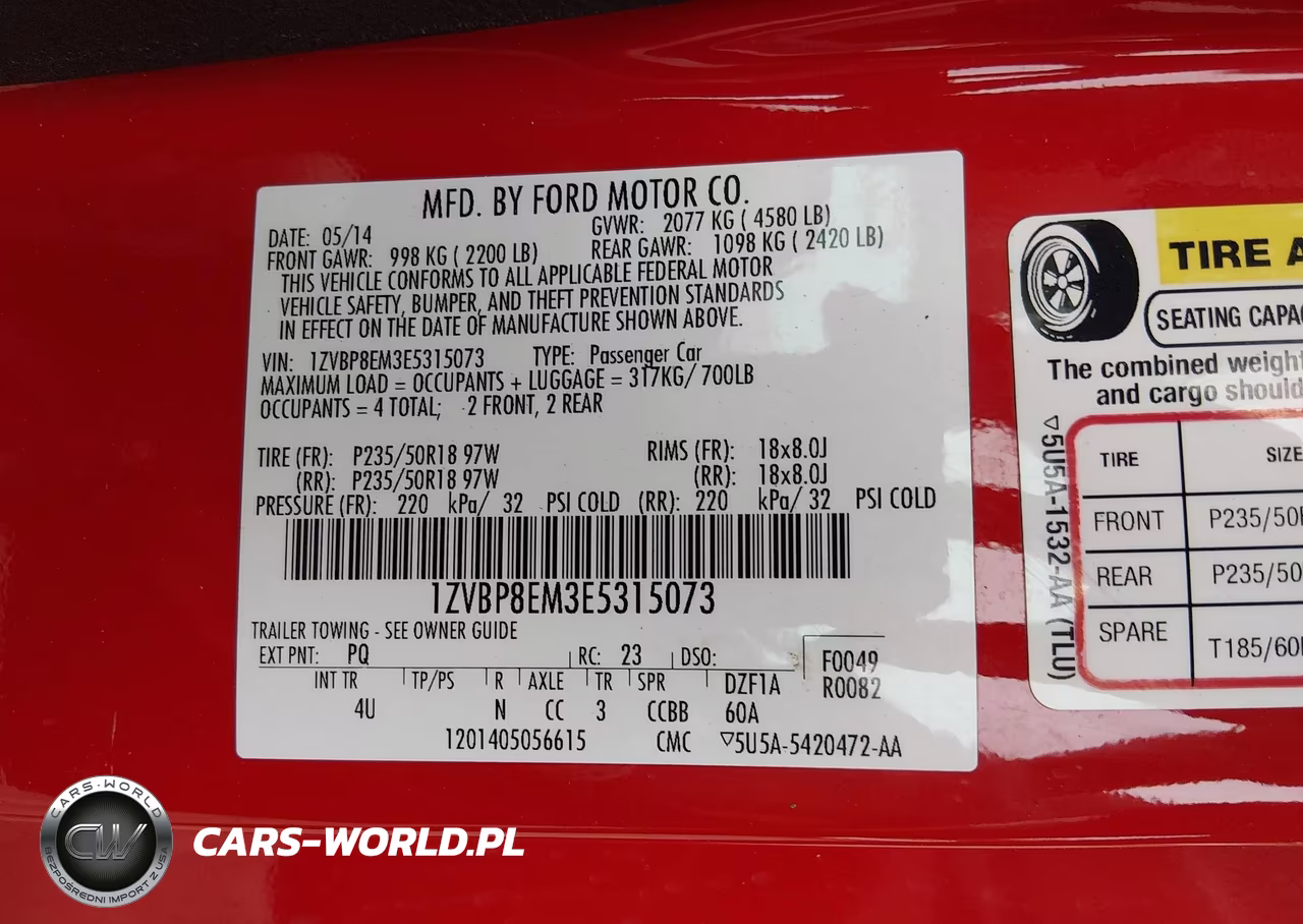 2014 Ford Mustang V6 Premium VIN:1ZVBP8EM3E5315073 - 9