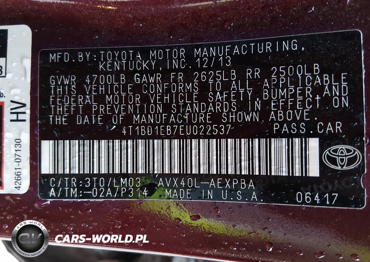 2014 Toyota Avalon Hybrid Limited VIN:4T1BD1EB7EU022537 - 9