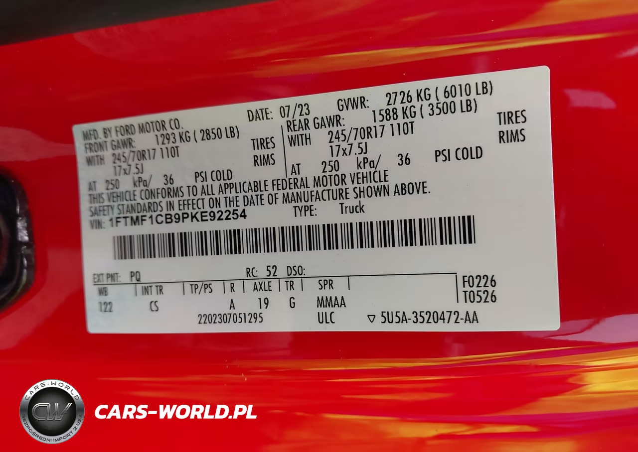 2023 Ford F-150 Xl VIN:1FTMF1CB9PKE92254 - 9