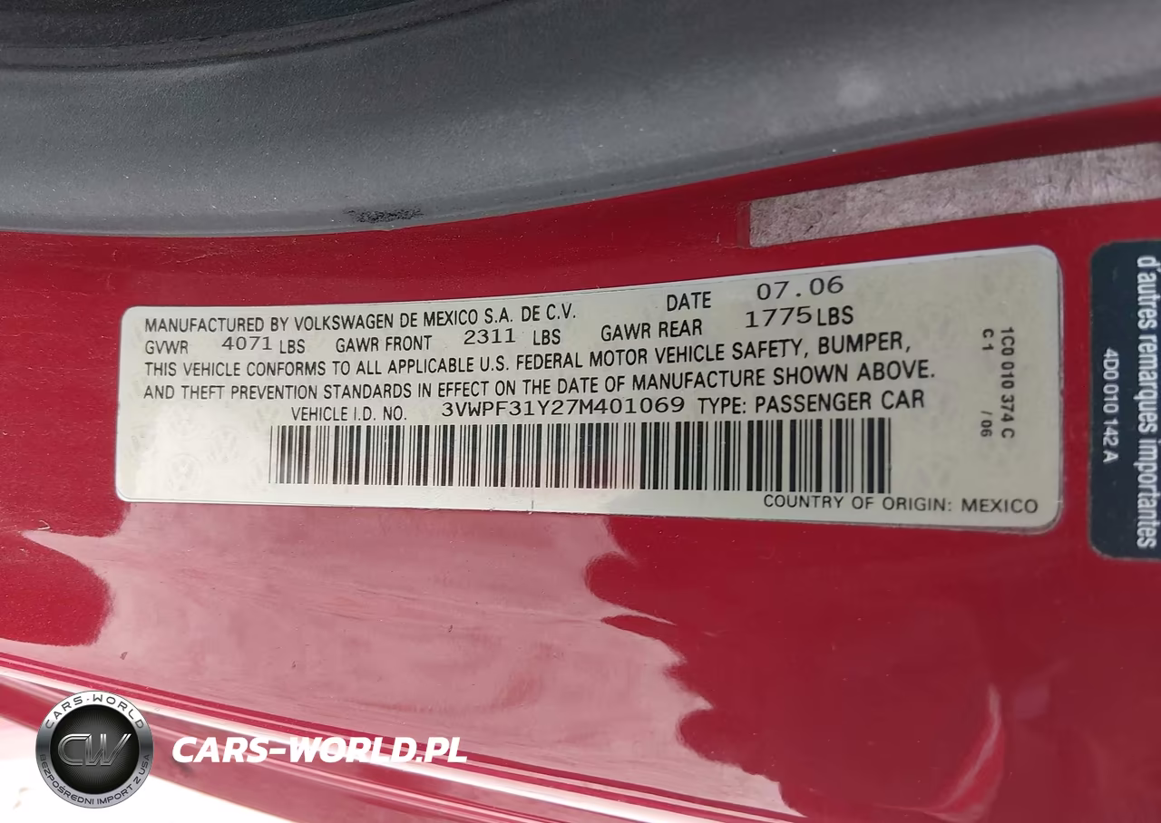 2007 Volkswagen New Beetle 2.5 VIN:3VWPF31Y27M401069 - 9